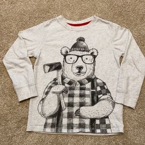 Lumberjack Bear sz6 T-shirt